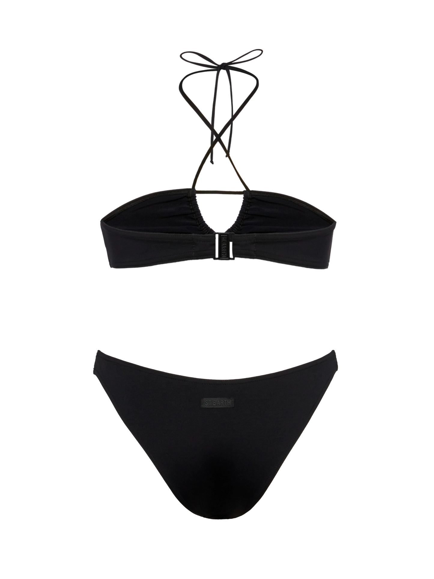 Dahlia Lido black bikini with bandeau top and classic briefs - MC2 Saint Barth