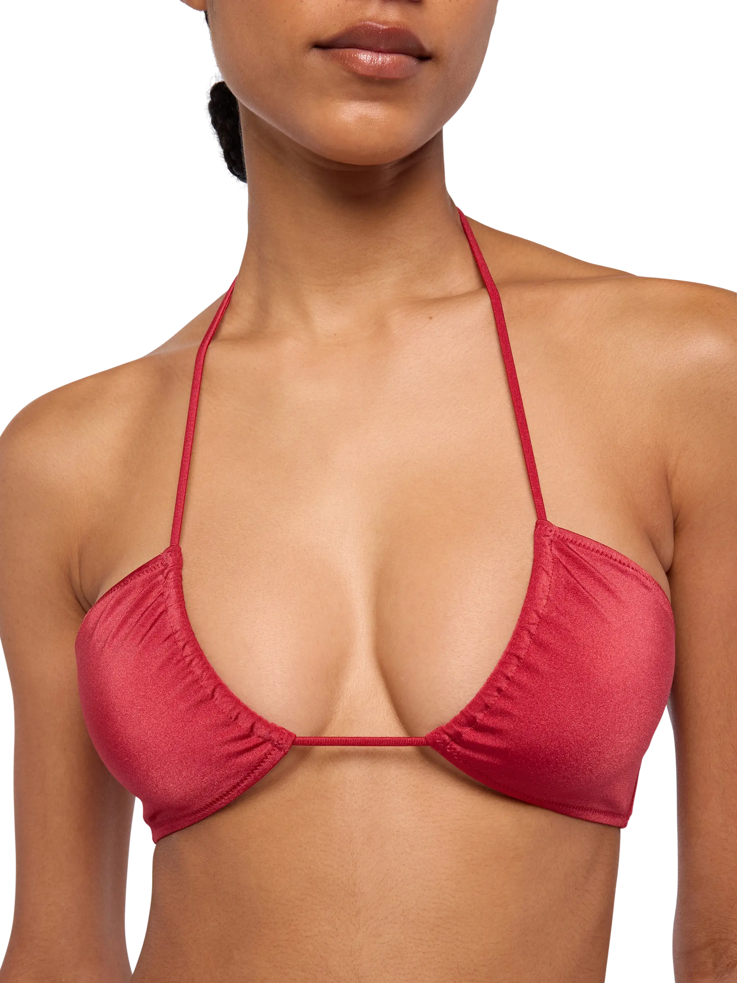 Shimmer brick red bandeau bikini Dhalia Yali - MC2 Saint Barth