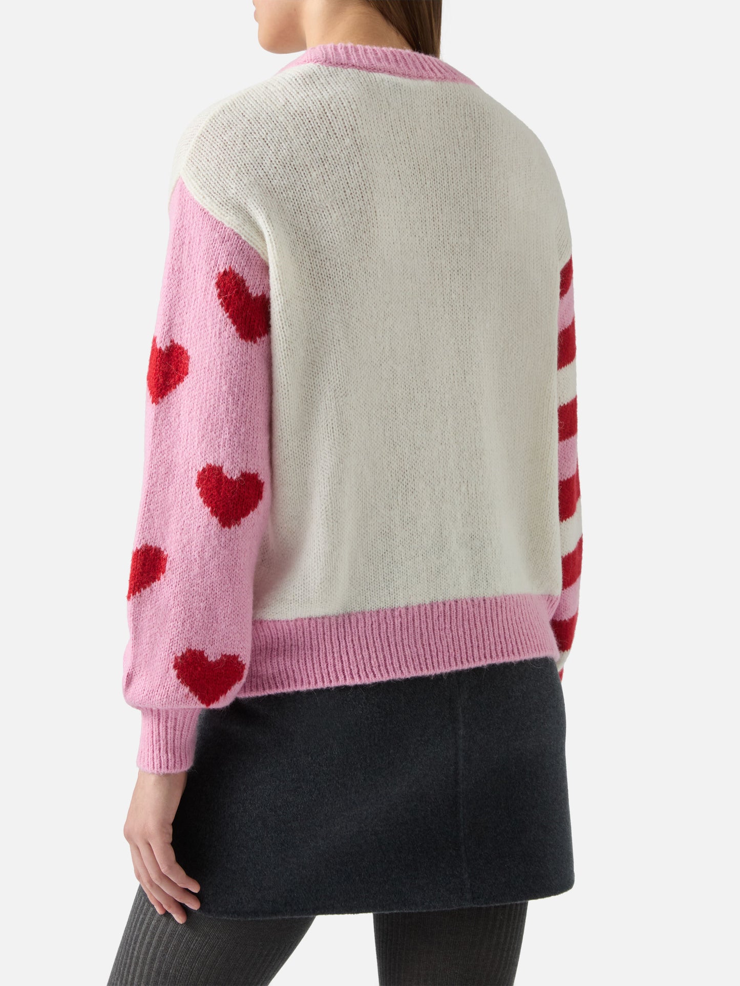 Alpaca sweater Danya with Sarà perchè ti amo embroidery