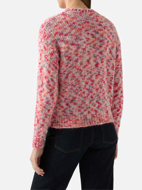 Brushed alpaca-blend crewneck Danya in multicolor melange
