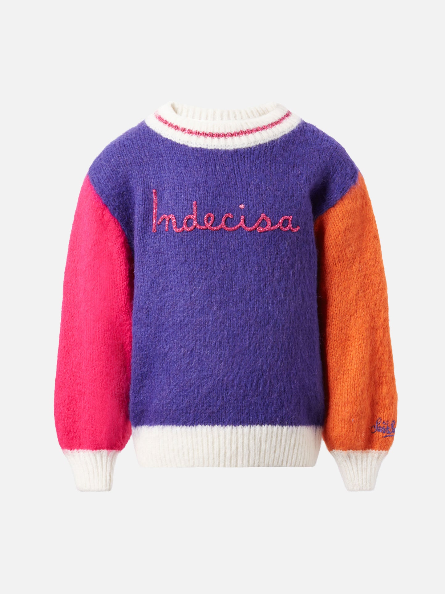 Boxy sweater Danya Soft Jr with Indecisa embroidery