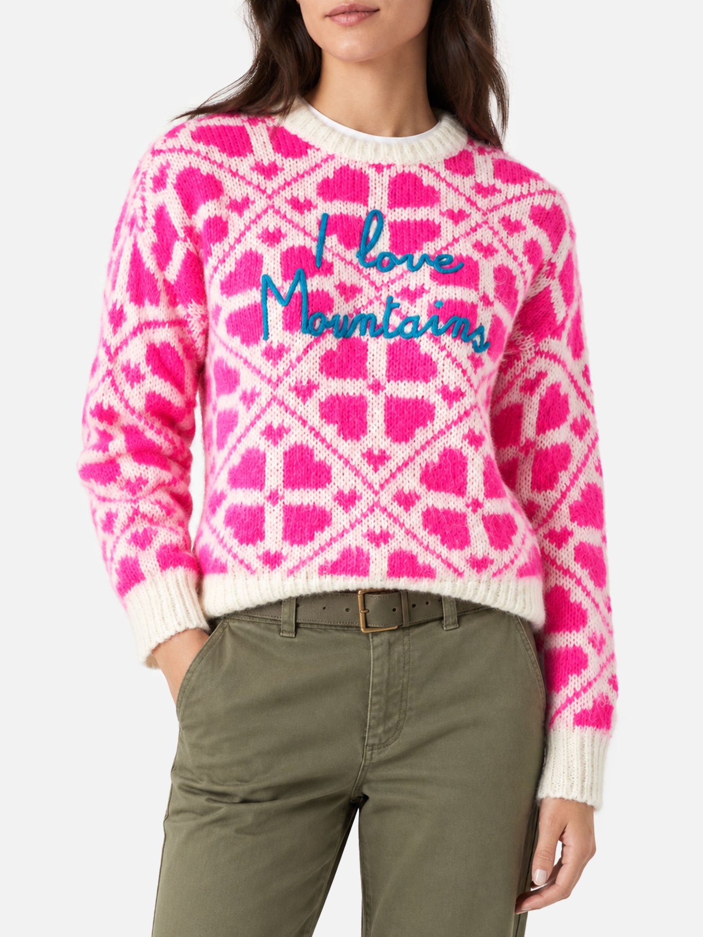 Pull brossé Danya avec lettrage 