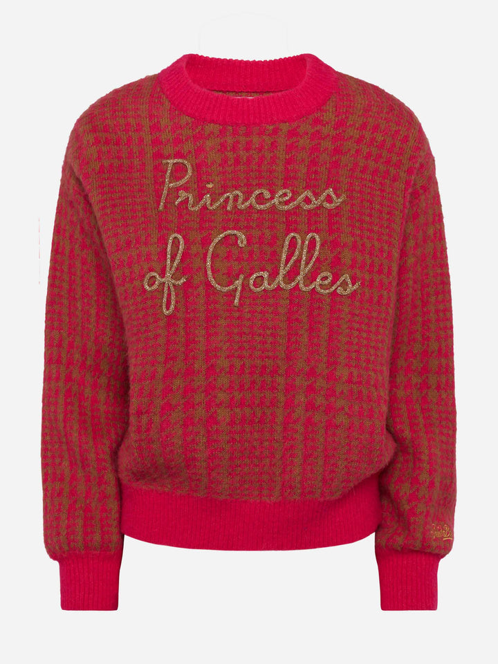 Woman brushed crewneck with Princess of Galles - MC2 Saint Barth