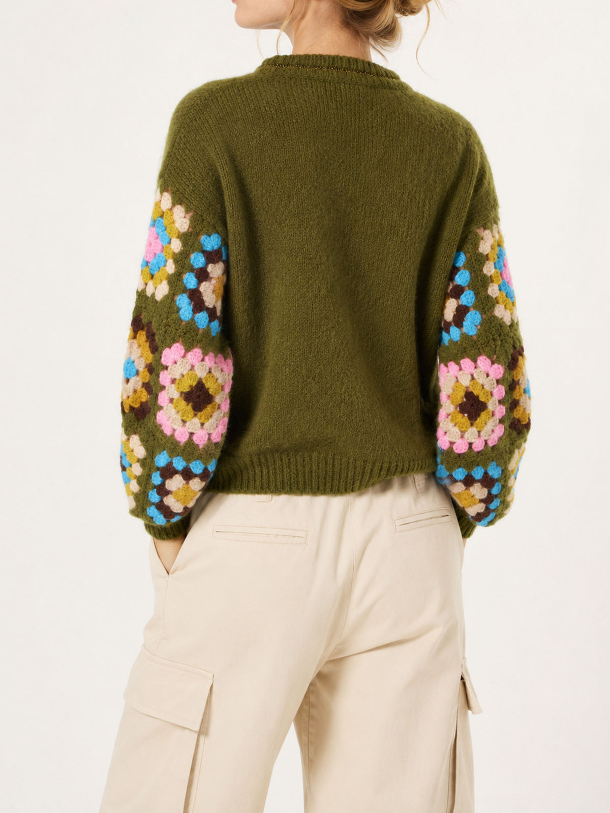 Maglione Danya Soft Crochet verde