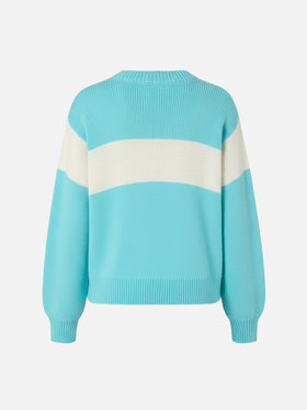 Girocollo Danya rosa con jacquard lurex Après Ski