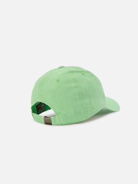 Davis light green cotton baseball cap with embroidered logo