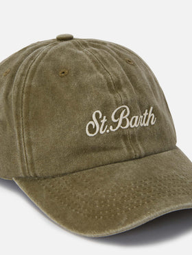 Davis dove grey cotton baseball cap with embroidered logo