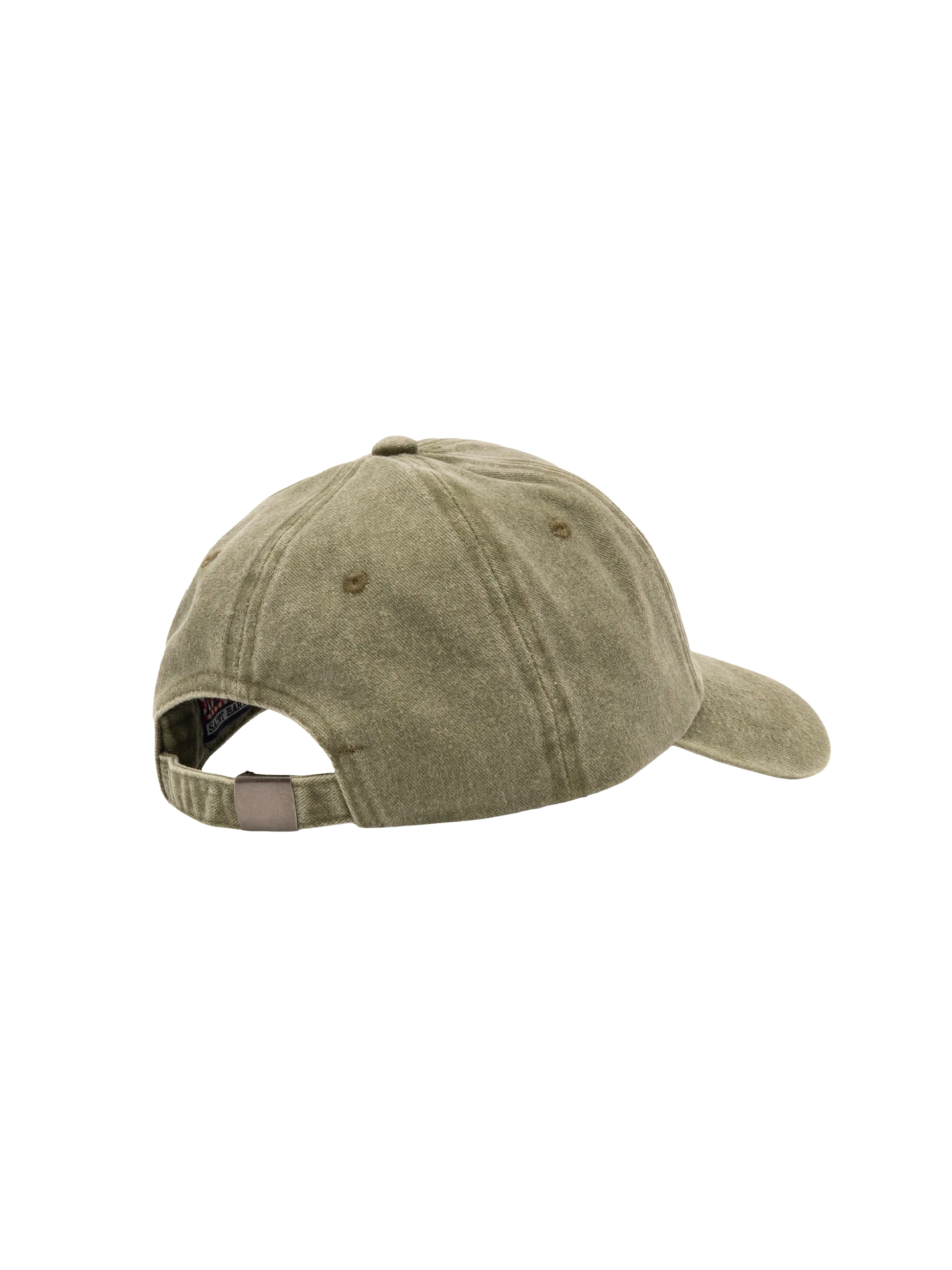 Davis military green denim Ball Cap with St. Barth embroidery - MC2 Saint Barth