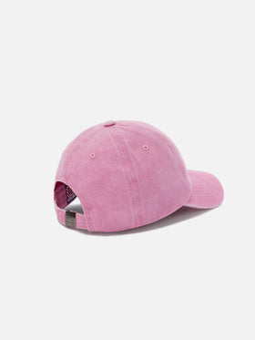 Davis light pink cotton baseball cap with embroidered logo