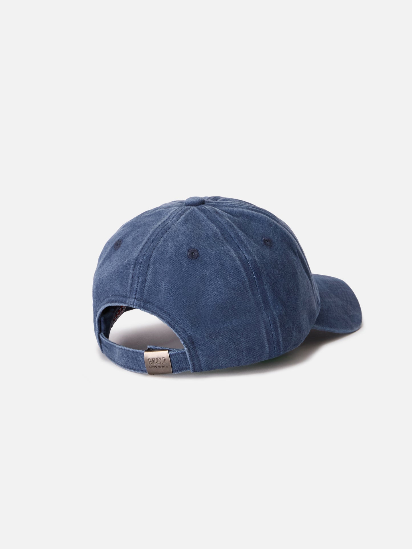 Davis blue denim baseball cap with embroidered logo