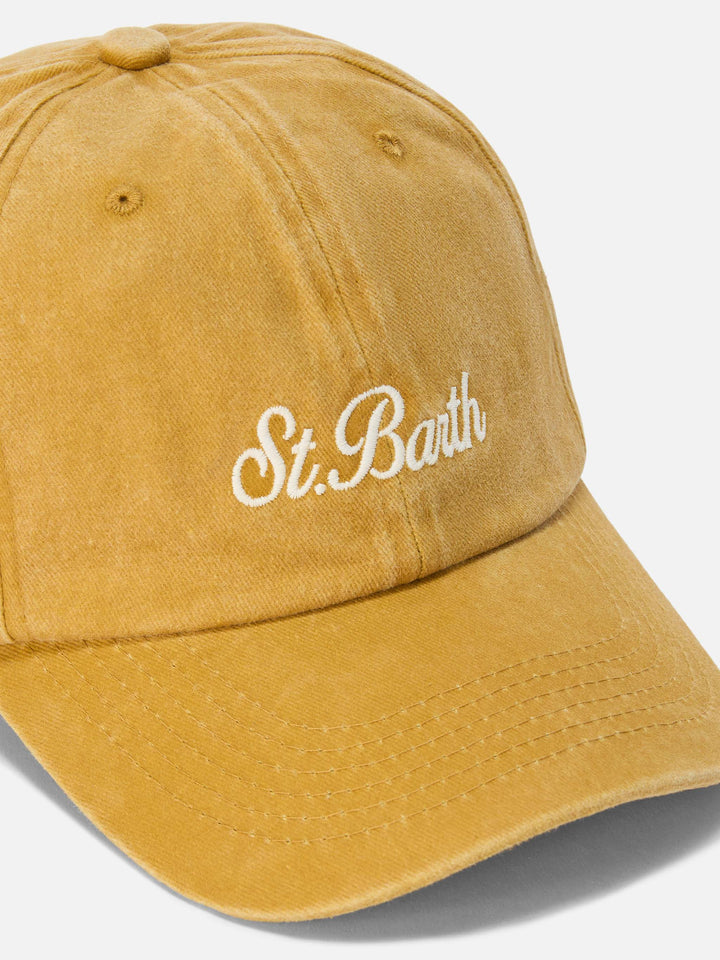 Cappellino Davis in giallo ocra con ricamo Saint Barth
