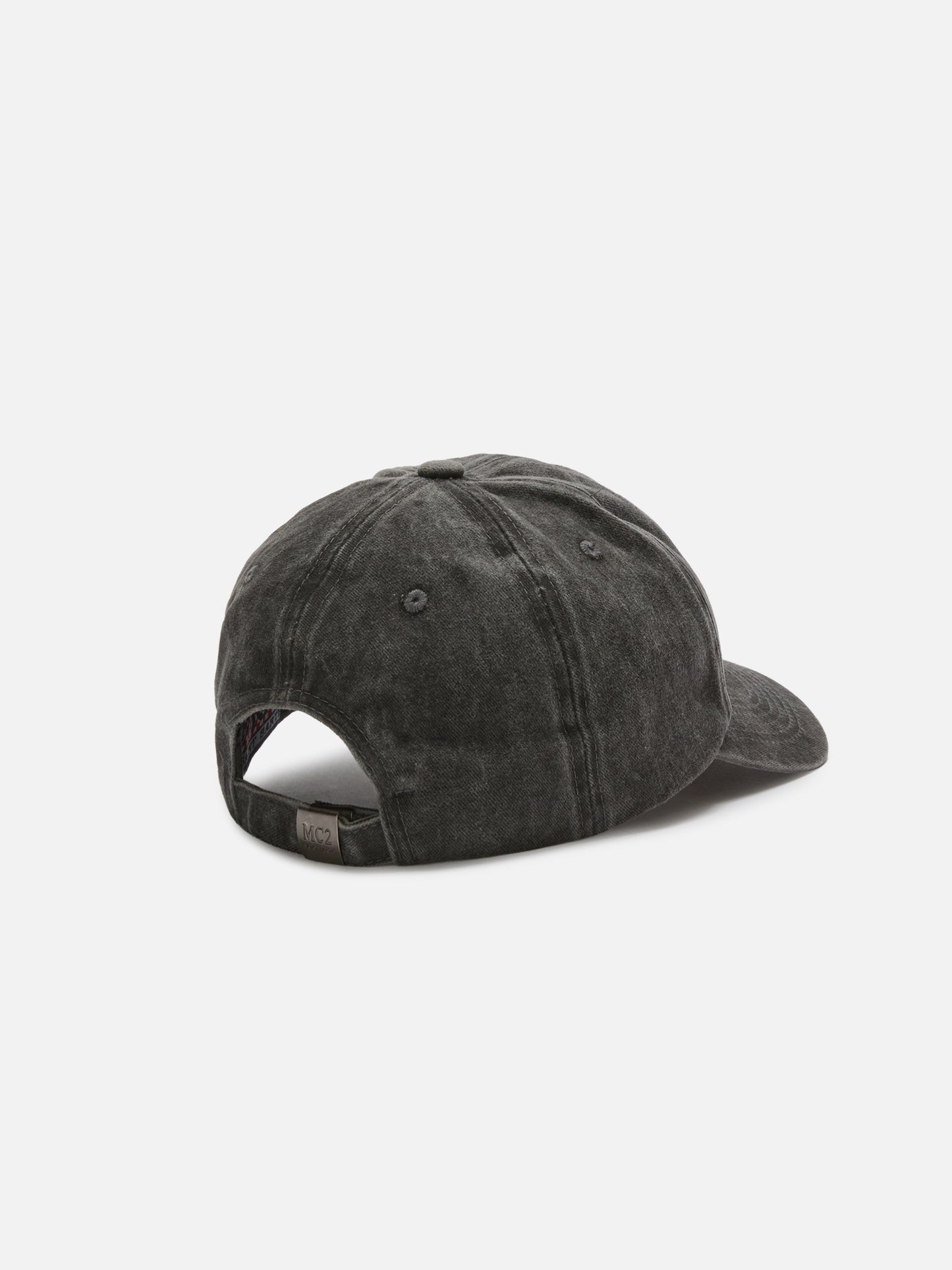 Davis dark grey cotton baseball cap with embroidered logo