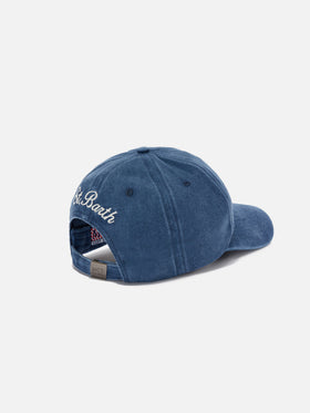 Casquette de baseball Davis en coton bleu avec broderie Time is money 