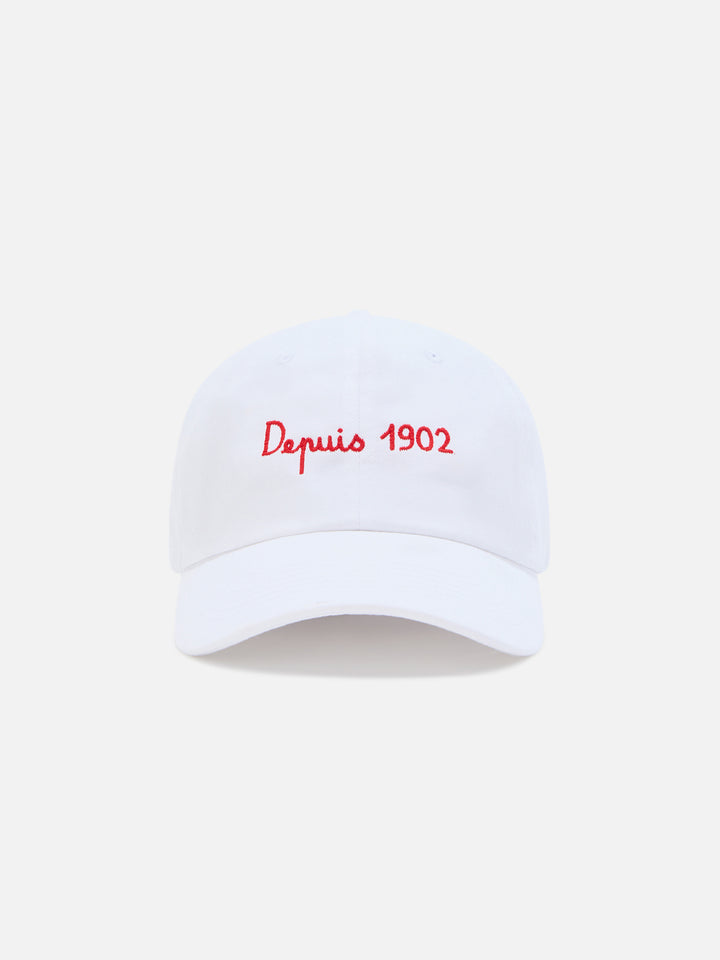 Cappellino Davis con visiera in cotone bianco e ricamo AS Cannes | AS CANNES SPECIAL EDITION