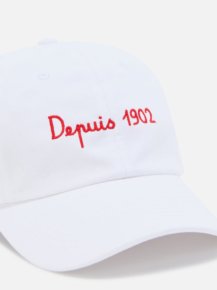 Cappellino Davis con visiera in cotone bianco e ricamo AS Cannes | AS CANNES SPECIAL EDITION