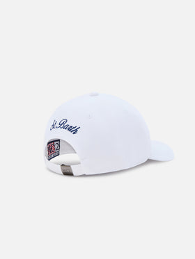 Weiße Baseballkappe Davis aus Baumwolle mit AS Cannes-Drachenstickerei | AS CANNES SPECIAL EDITION 