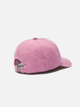 Davis light pink cotton baseball cap with embroidered logo