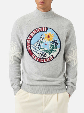 Halbrollkragenpullover Davos mit Matterhorn-Jacquard 