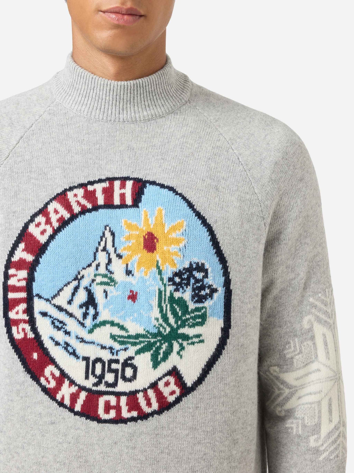 Halbrollkragenpullover Davos mit Matterhorn-Jacquard 