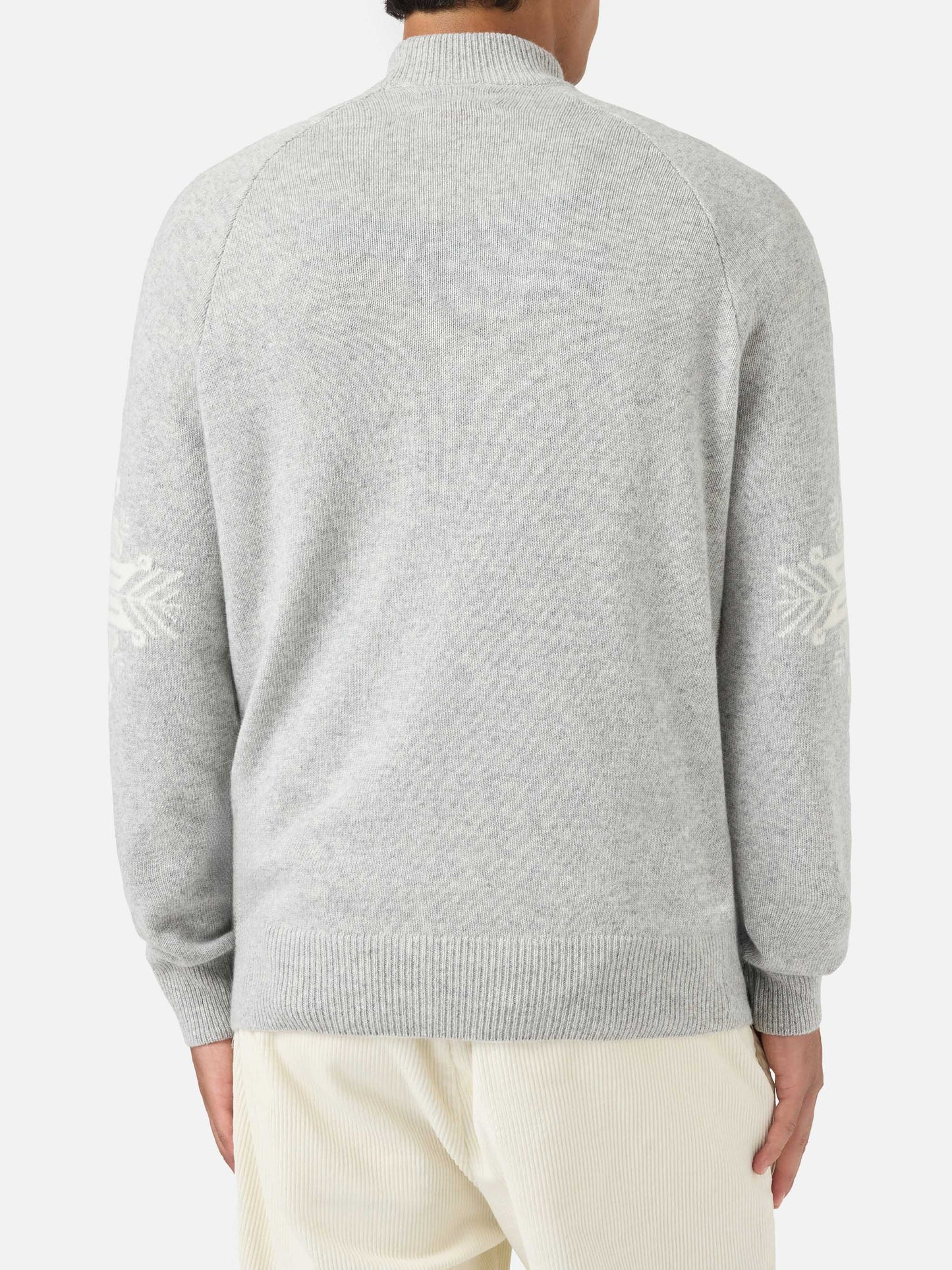 Halbrollkragenpullover Davos mit Matterhorn-Jacquard 