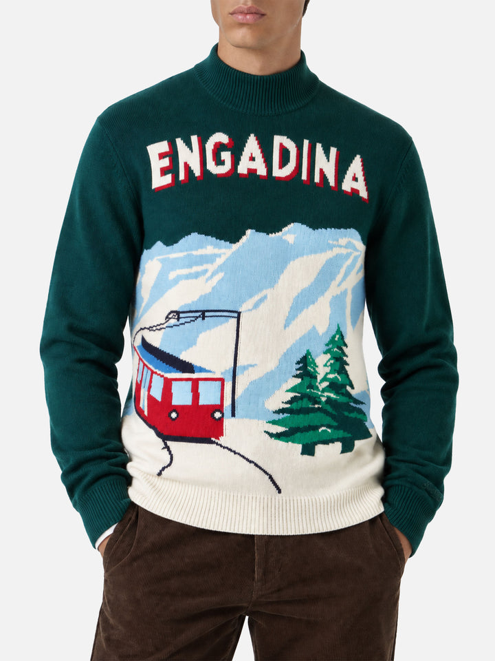 Pull Davos Engadina postcard 