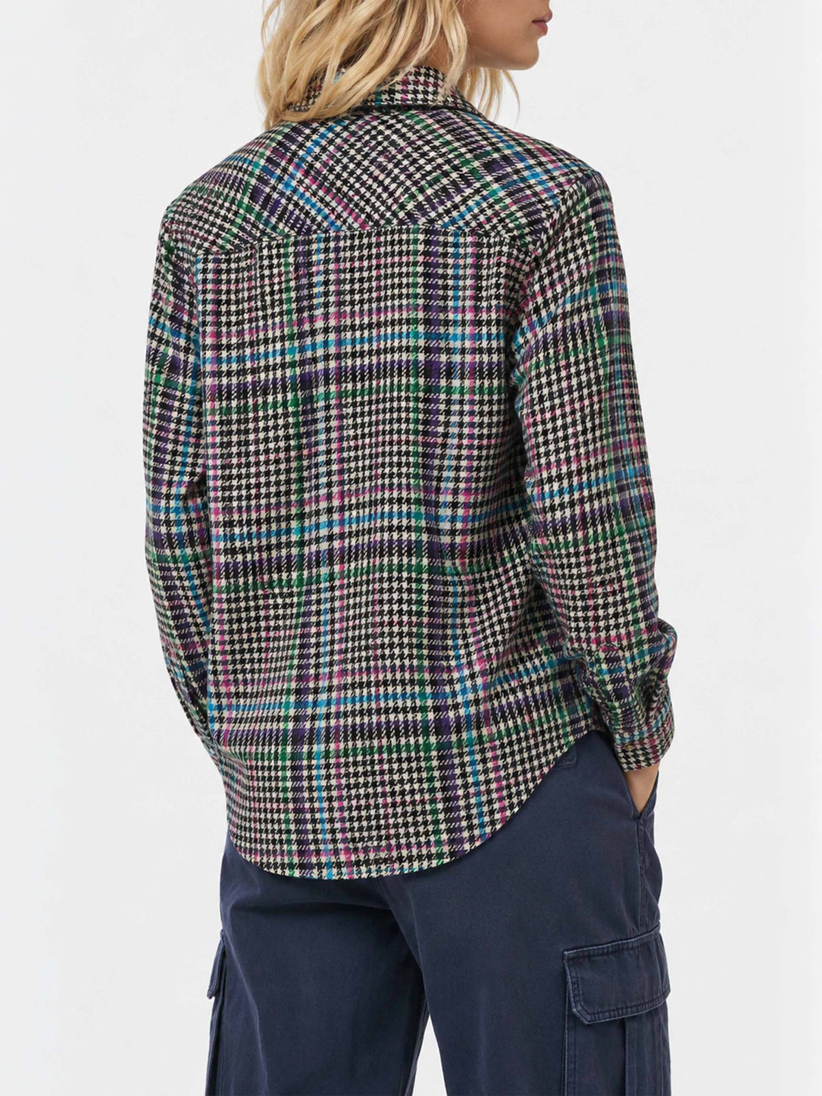 Camisa de lana Deer con estampado Príncipe de Gales 