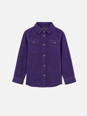 Sobrecamisa de terciopelo para niña con estampado de pedrería Saint Barth 