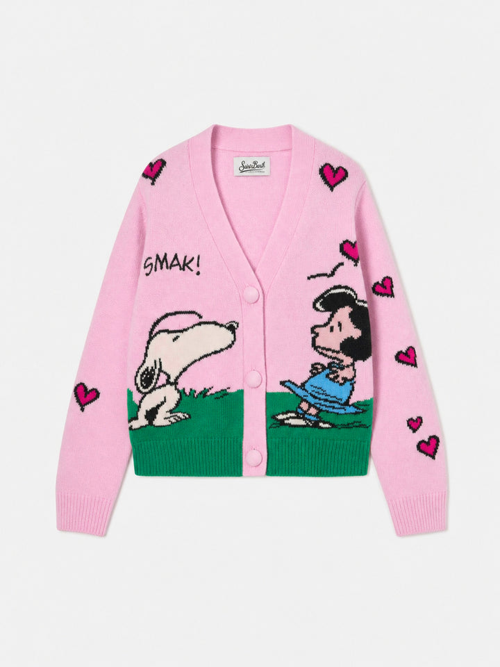 Didy Cardigan aus Cashmere-Mix mit Snoopy-Jacquard | PEANUTS SPECIAL EDITION 