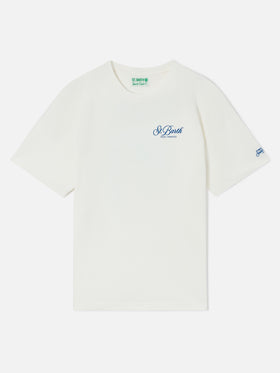 Delmar t-shirt in white with Peanuts Padel Paradise print