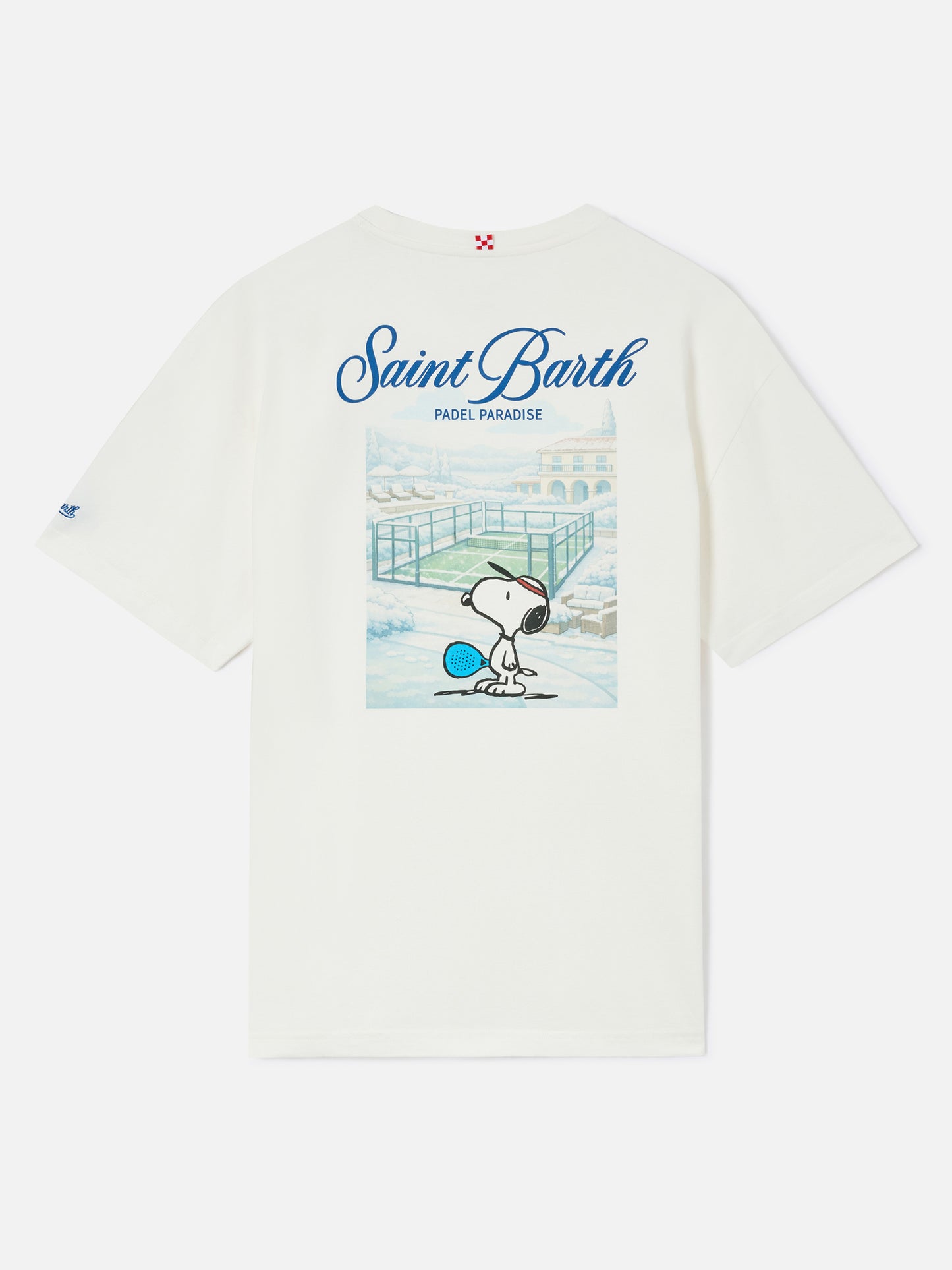 Delmar t-shirt in white with Peanuts Padel Paradise print