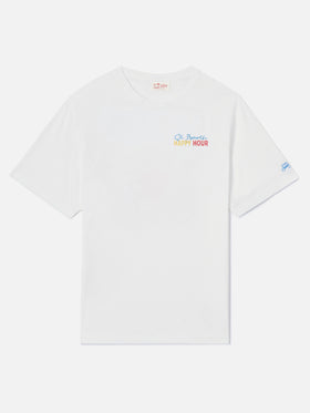 Delmar t-shirt with St. Barth Happy Hour print and maxi graphic on the back