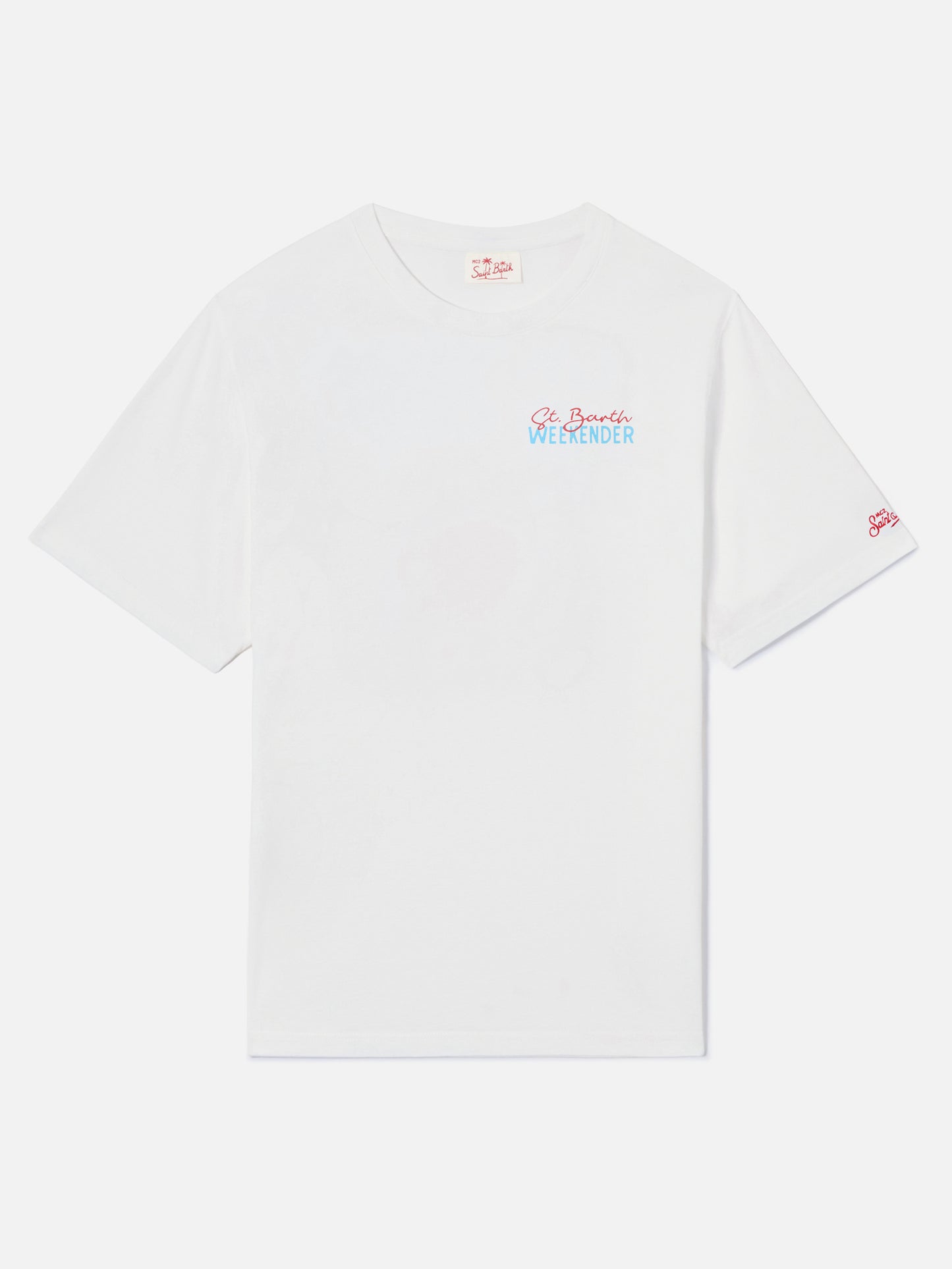 Delmar t-shirt with St. Barth Weekender print and maxi graphic on the back