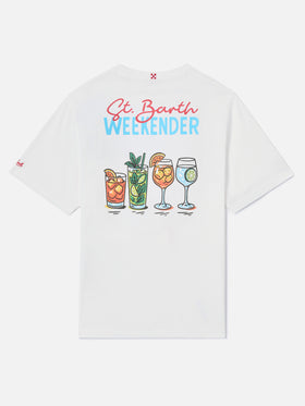 Delmar t-shirt with St. Barth Weekender print and maxi graphic on the back