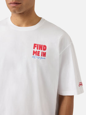 T-shirt Delmar con stampa Find Me On Vacation e maxi grafica sul retro