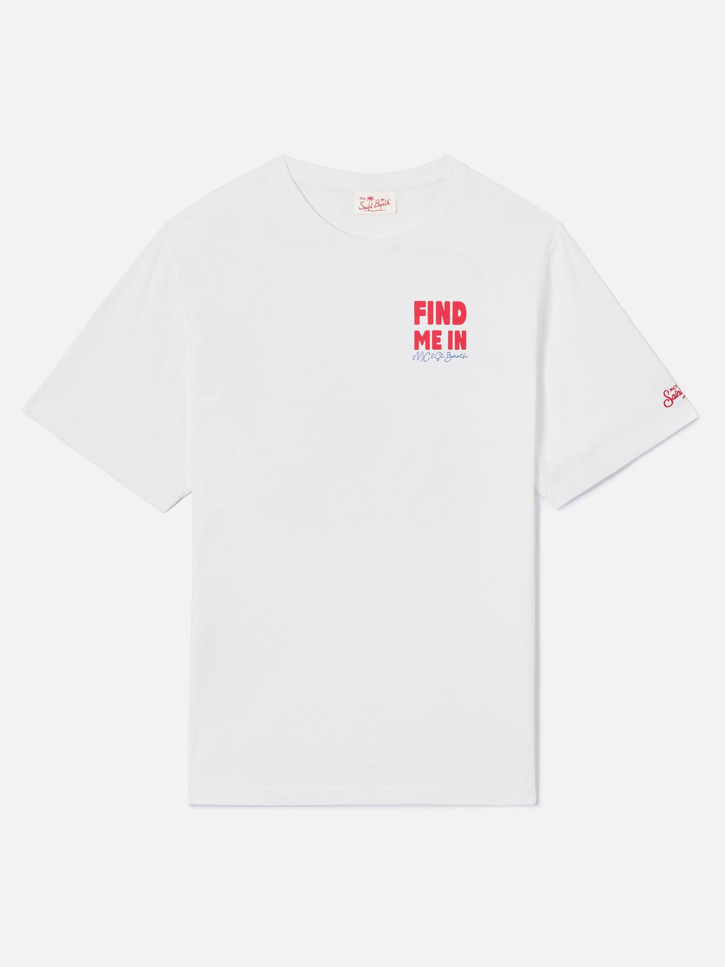 T-shirt Delmar con stampa Find Me On Vacation e maxi grafica sul retro