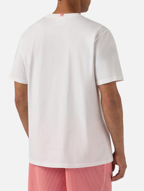 White Denver t-shirt with Sapore di Mare Abbraccio print | Special Edition