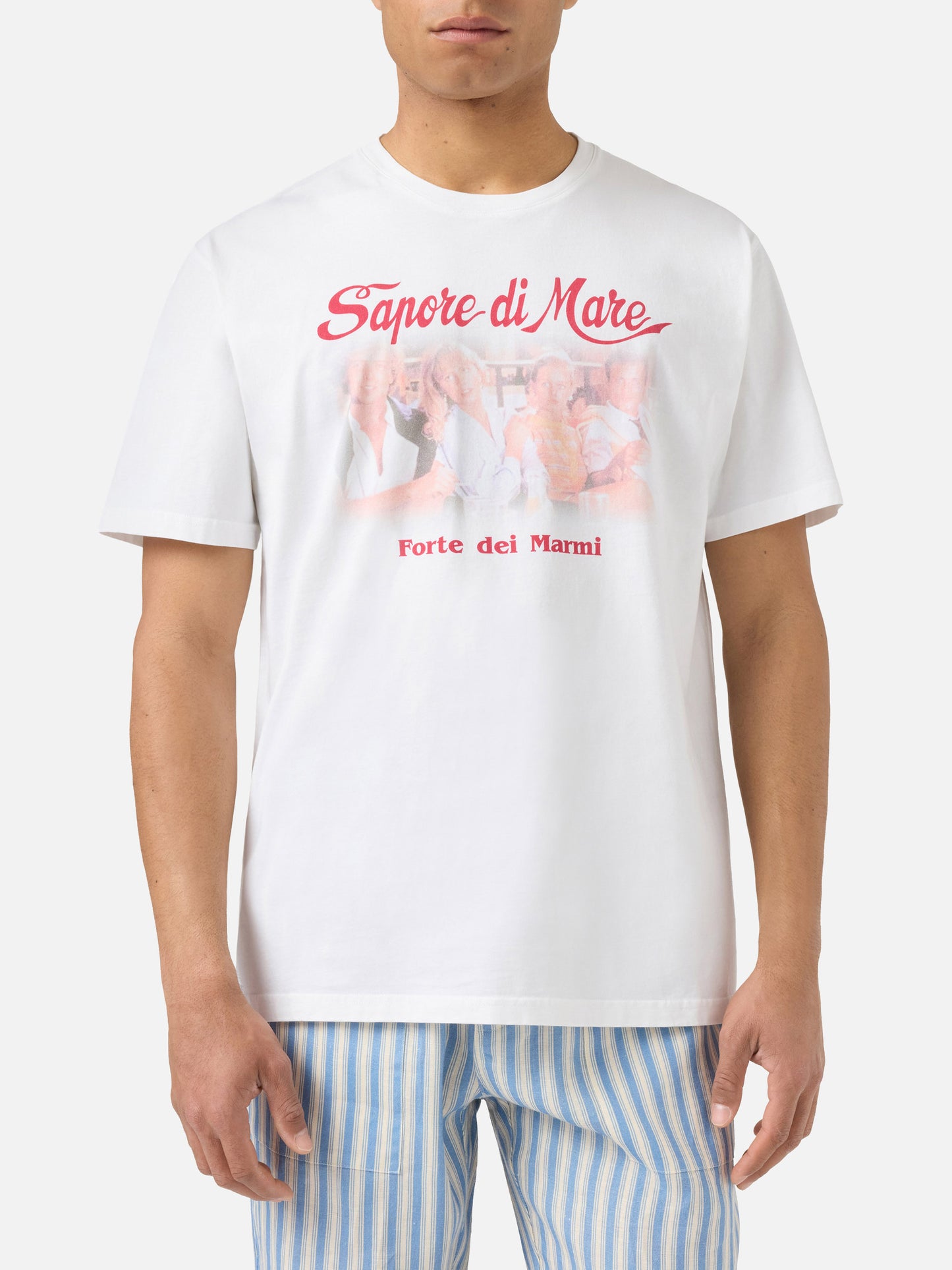 White Denver t-shirt with Sapore di Mare Aula print | Special Edition