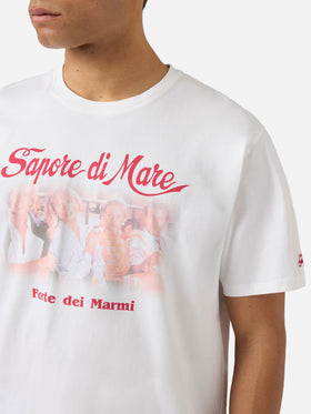 White Denver t-shirt with Sapore di Mare Aula print | Special Edition
