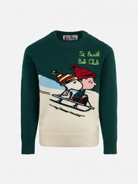 Jersey de cuello redondo para niño con estampado de Snoopy y bordado St. Barth Bob Club | SNOOPY - PEANUTS™ SPECIAL EDITION 
