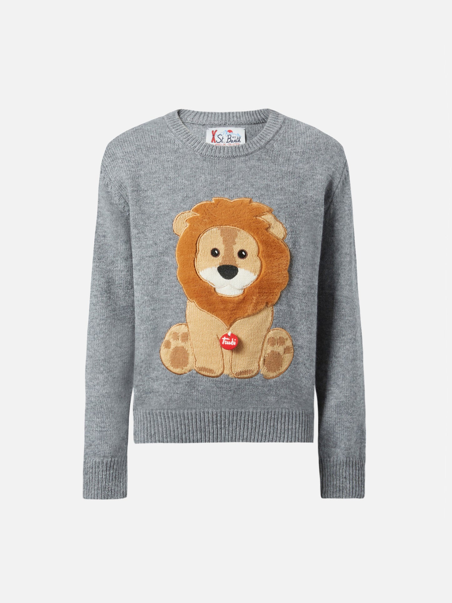 Girocollo Douglas in misto cashmere con patch Leone Trudi | TRUDI SPECIAL EDITION