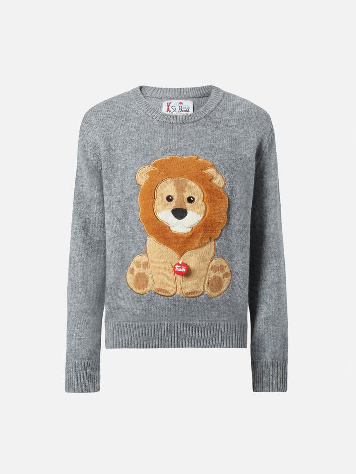 Pullover Douglas aus Kaschmirmischung mit Leone Trudi-Patch | TRUDI SPECIAL EDITION