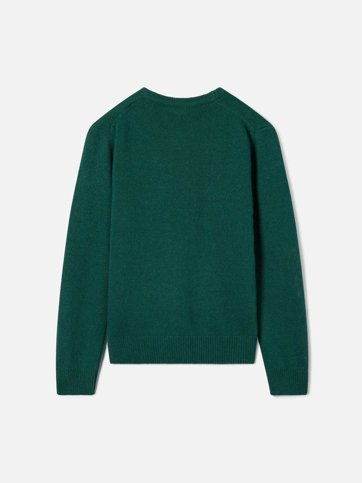 Maglia girocollo Douglas verde con ricamo Piccolo Lord