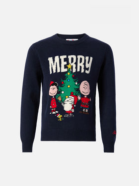 Crewneck Douglas in cashmere blend with Peanuts jacquard | PEANUTS SPECIAL EDITION