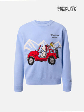 Crewneck Douglas Light in cashmere blend with Snoopy jacquard | PEANUTS SPECIAL EDITION