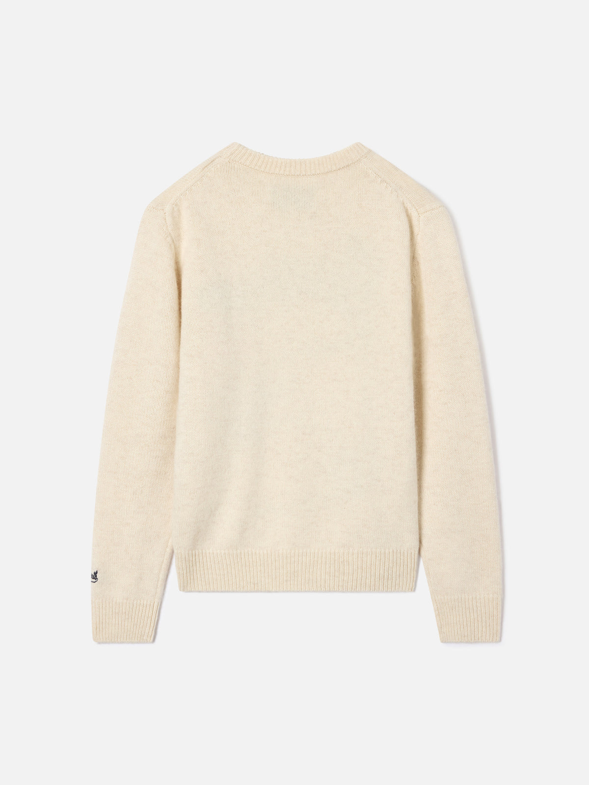 Maglia girocollo Douglas panna con intarsio Cortina