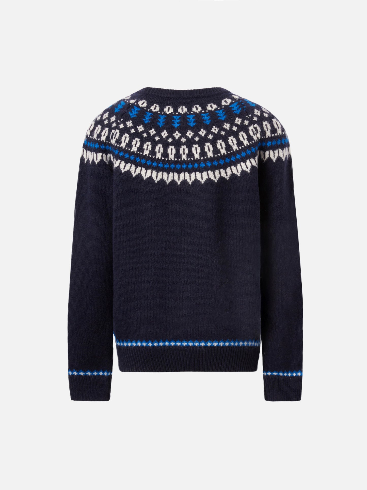 Alpaca sweater Douglas  with fair-isle jacquard