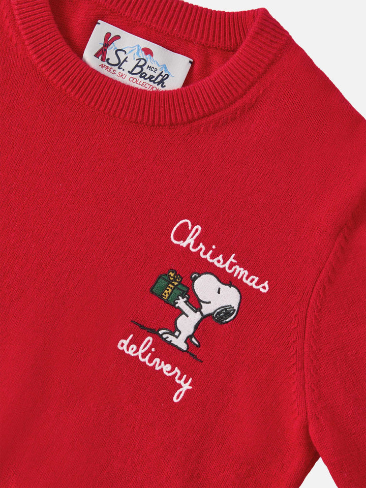 Maglione Douglas Light Embry in misto cashmere con ricamo Snoopy | PEANUTS SPECIAL EDITION