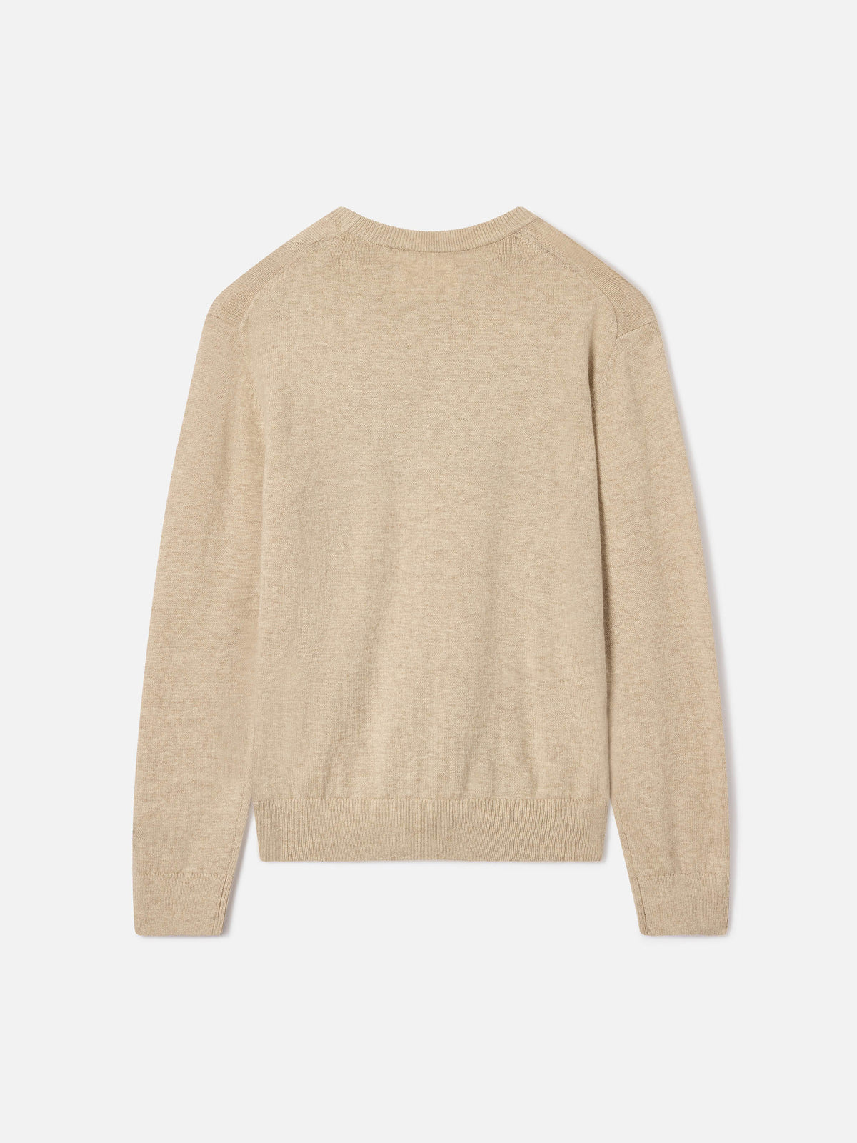 Beige Douglas cotton and virgin wool blend crewneck with Sciupa Femmine intarsia
