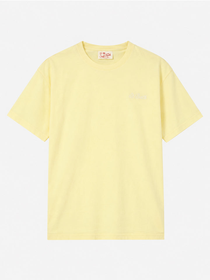 Camiseta Dover de algodón amarillo pálido 