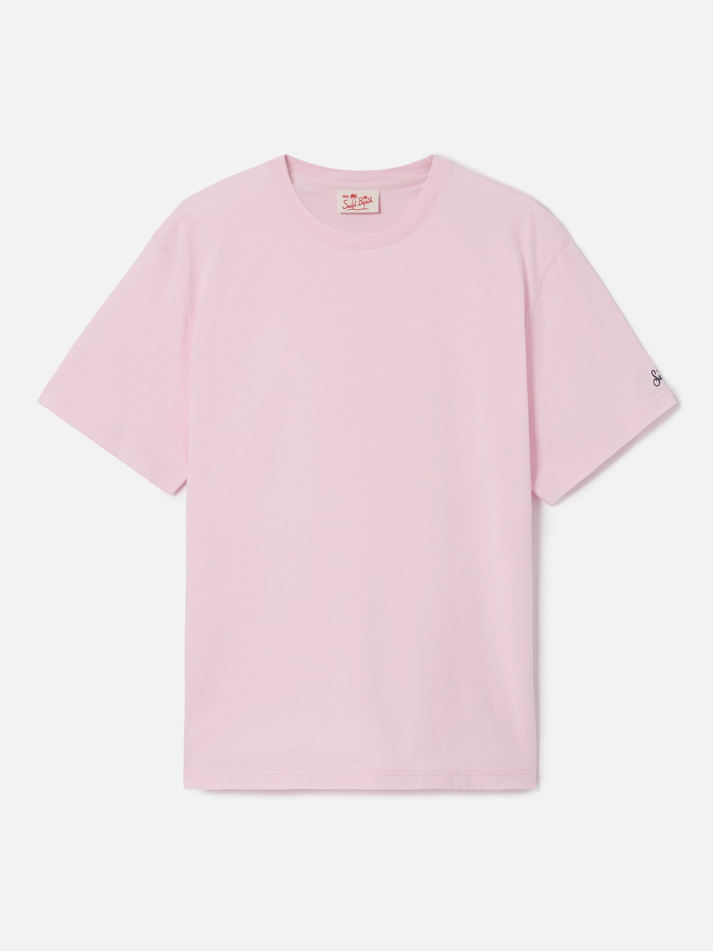 T-shirt Dover rose en coton avec logo brodé 